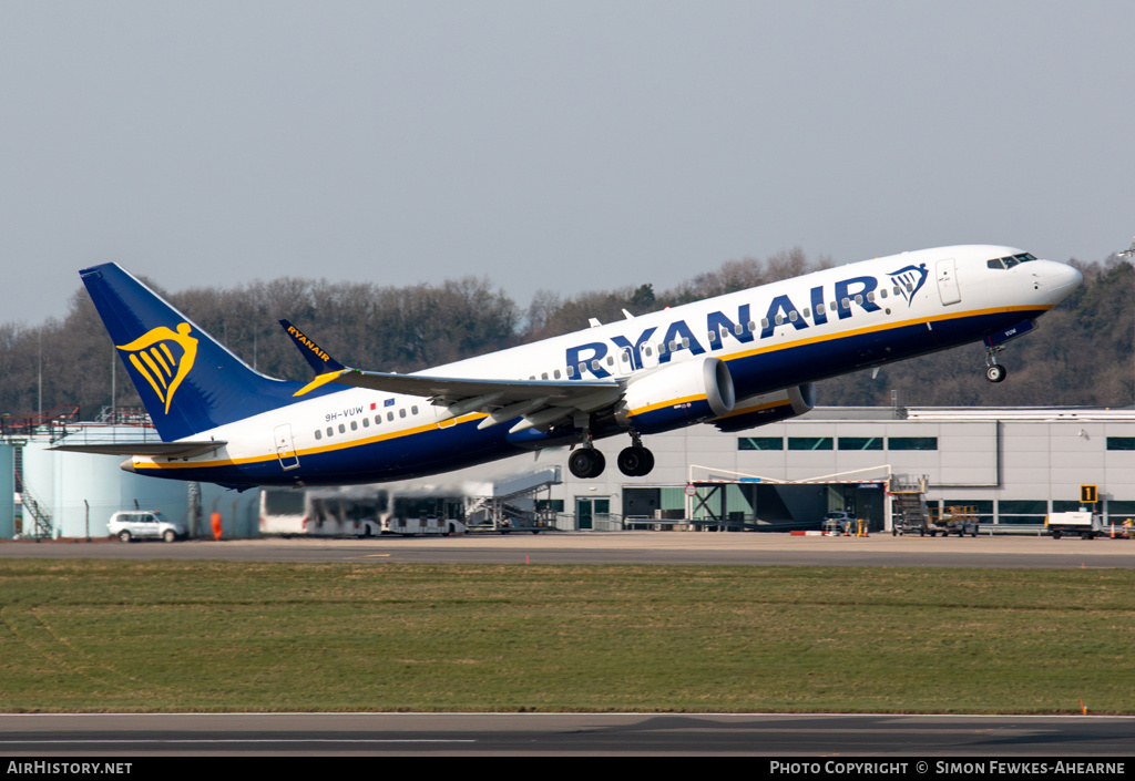 Aircraft Photo of 9H-VUW | Boeing 737-8200 Max 200 | Ryanair | AirHistory.net #485323