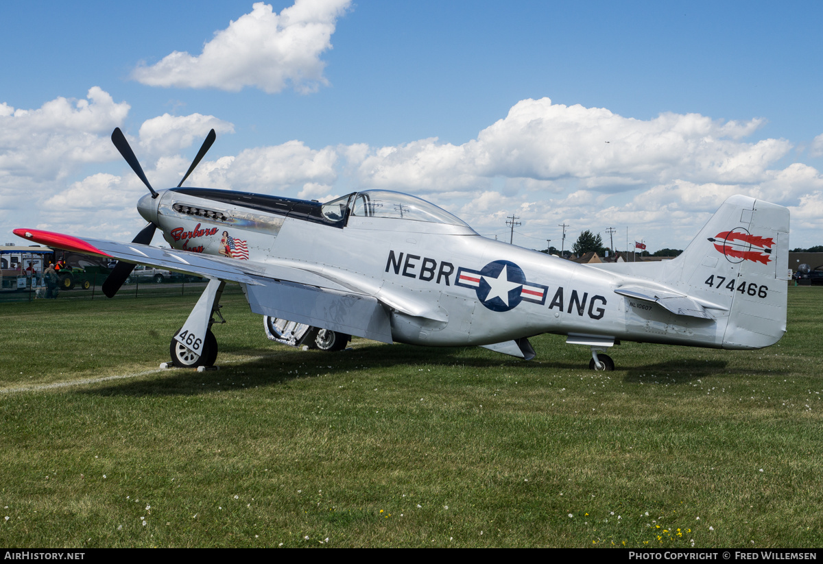 Aircraft Photo of N10607 / NL10607 / 474466 | North American P-51D Mustang | USA - Air Force | AirHistory.net #485426