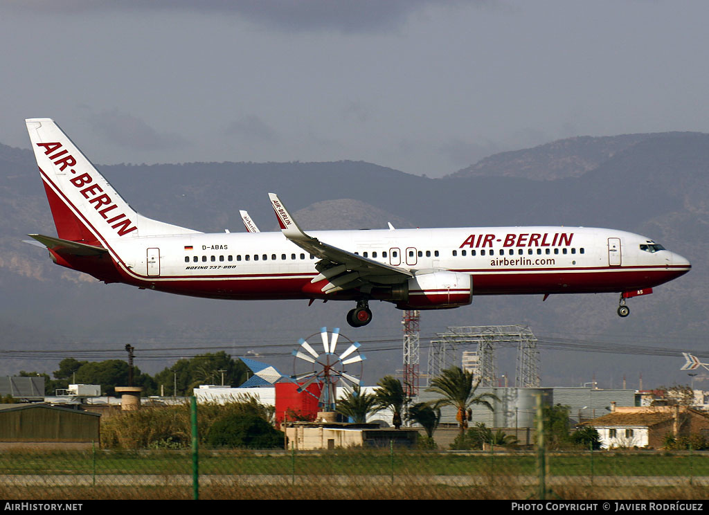 Aircraft Photo of D-ABAS | Boeing 737-86J | Air Berlin | AirHistory.net #485436