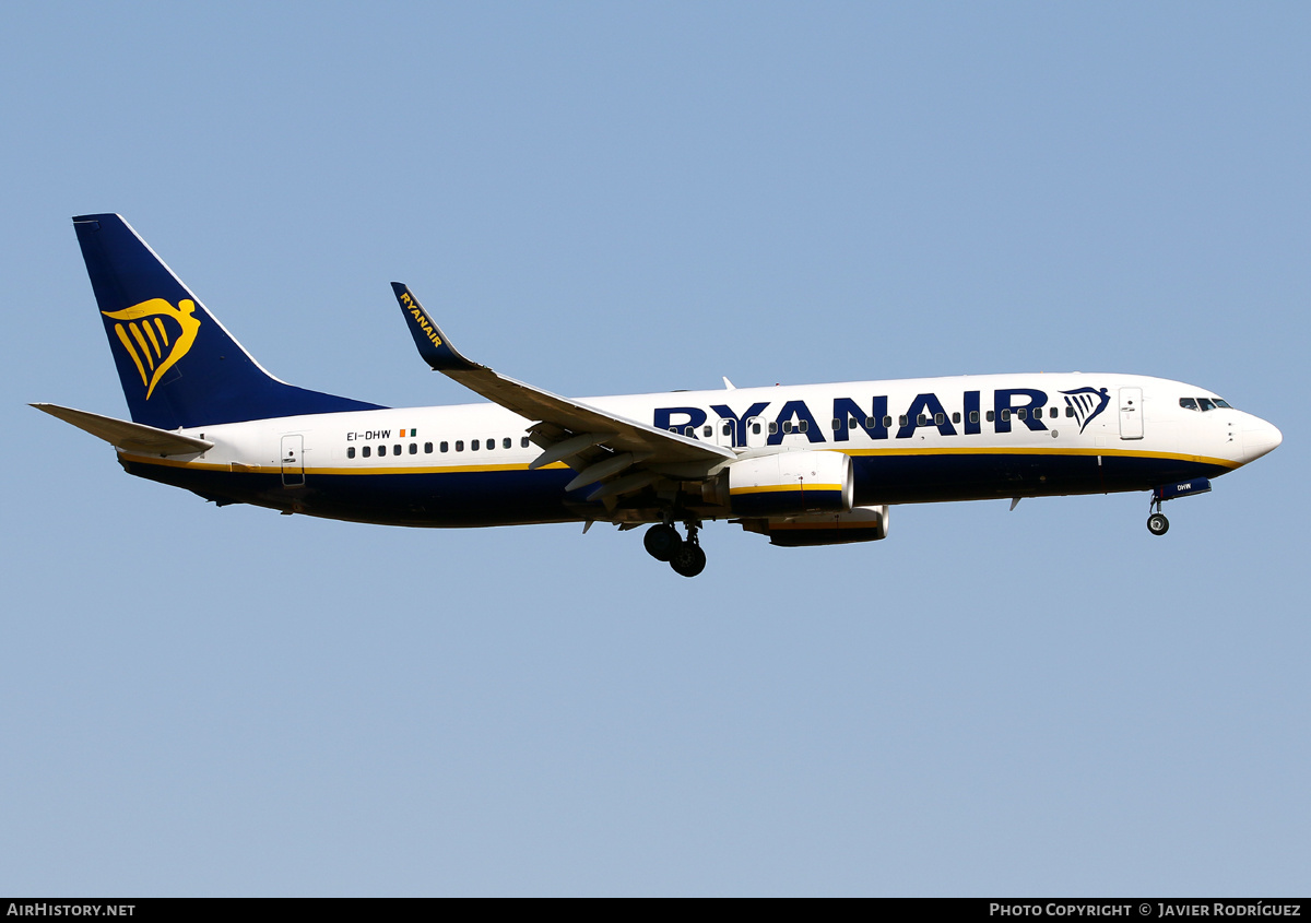 Aircraft Photo of EI-DHW | Boeing 737-8AS | Ryanair | AirHistory.net #485465