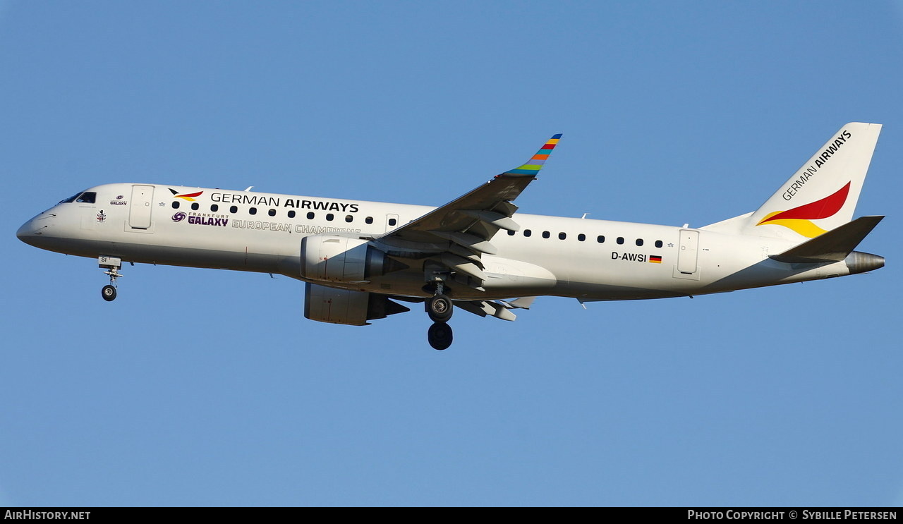 Aircraft Photo of D-AWSI | Embraer 190LR (ERJ-190-100LR) | German Airways | AirHistory.net #485544