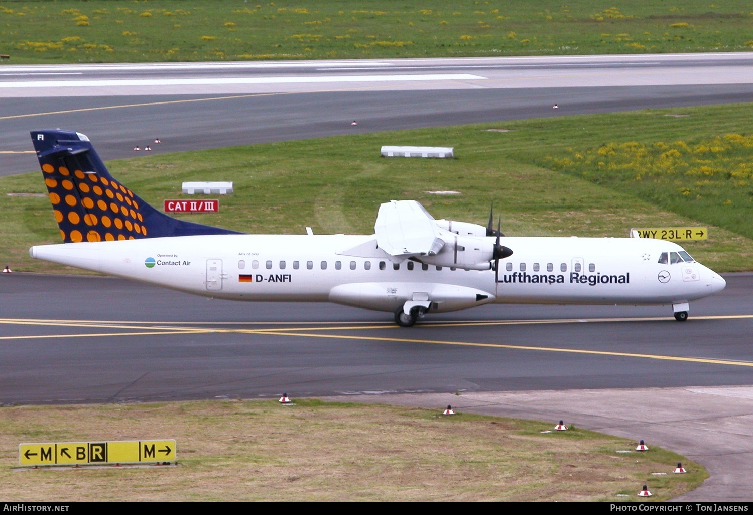 Aircraft Photo of D-ANFI | ATR ATR-72-500 (ATR-72-212A) | Lufthansa Regional | AirHistory.net #485593