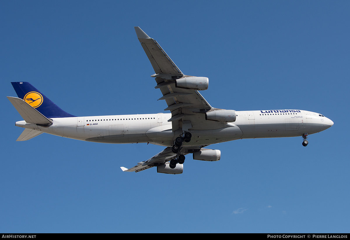 Aircraft Photo of D-AIGZ | Airbus A340-313X | Lufthansa | AirHistory.net #485675