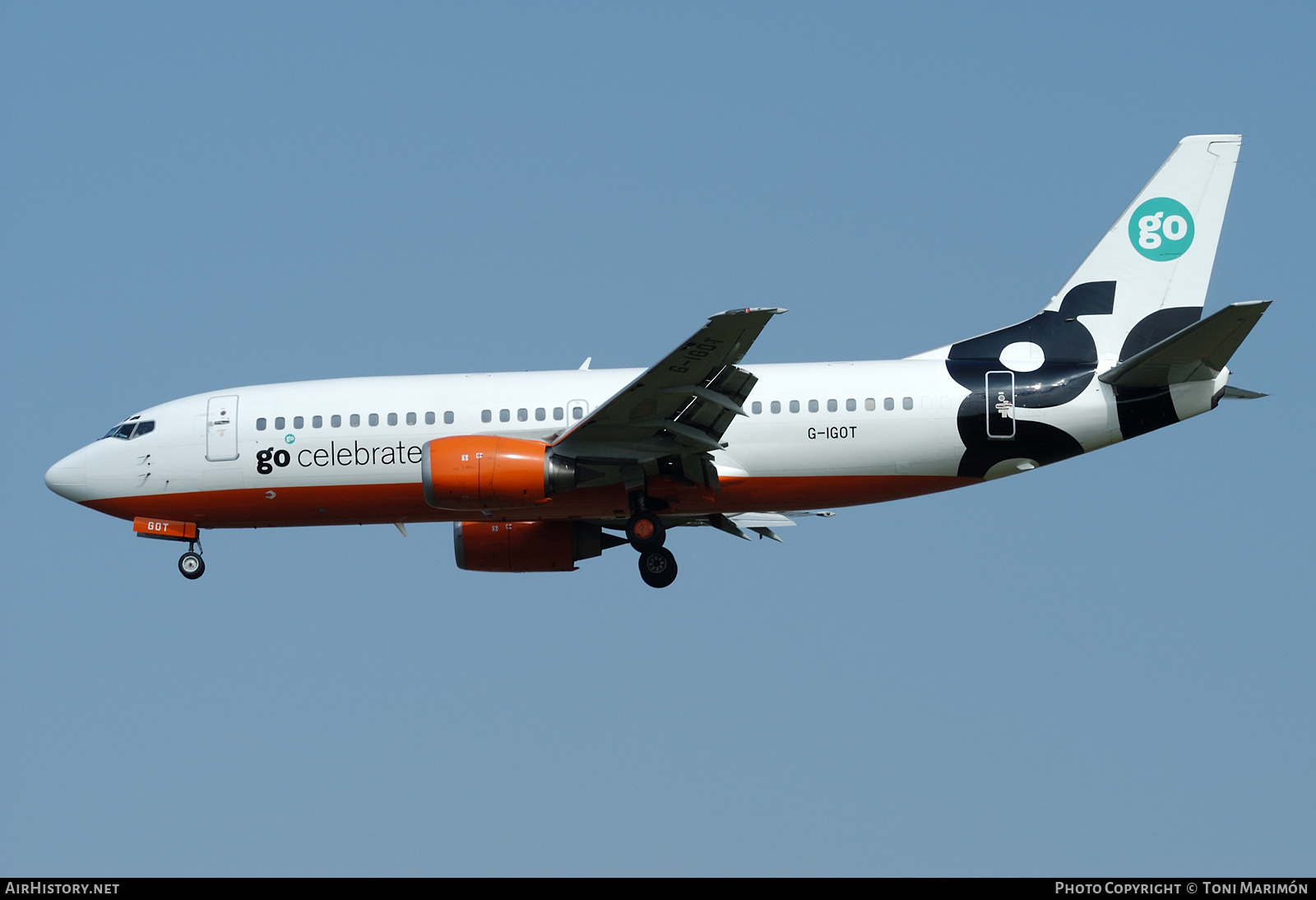 Aircraft Photo of G-IGOT | Boeing 737-3L9 | Go Fly | AirHistory.net #485710