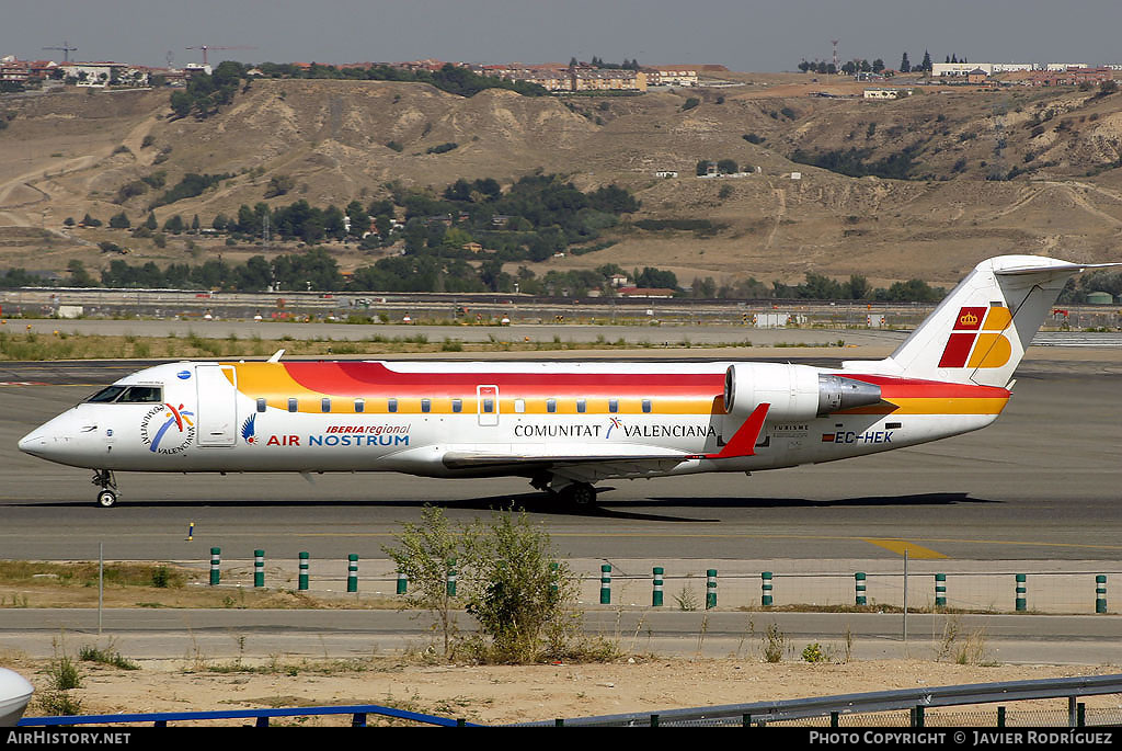 Aircraft Photo of EC-HEK | Bombardier CRJ-200ER (CL-600-2B19) | Iberia Regional | AirHistory.net #485729