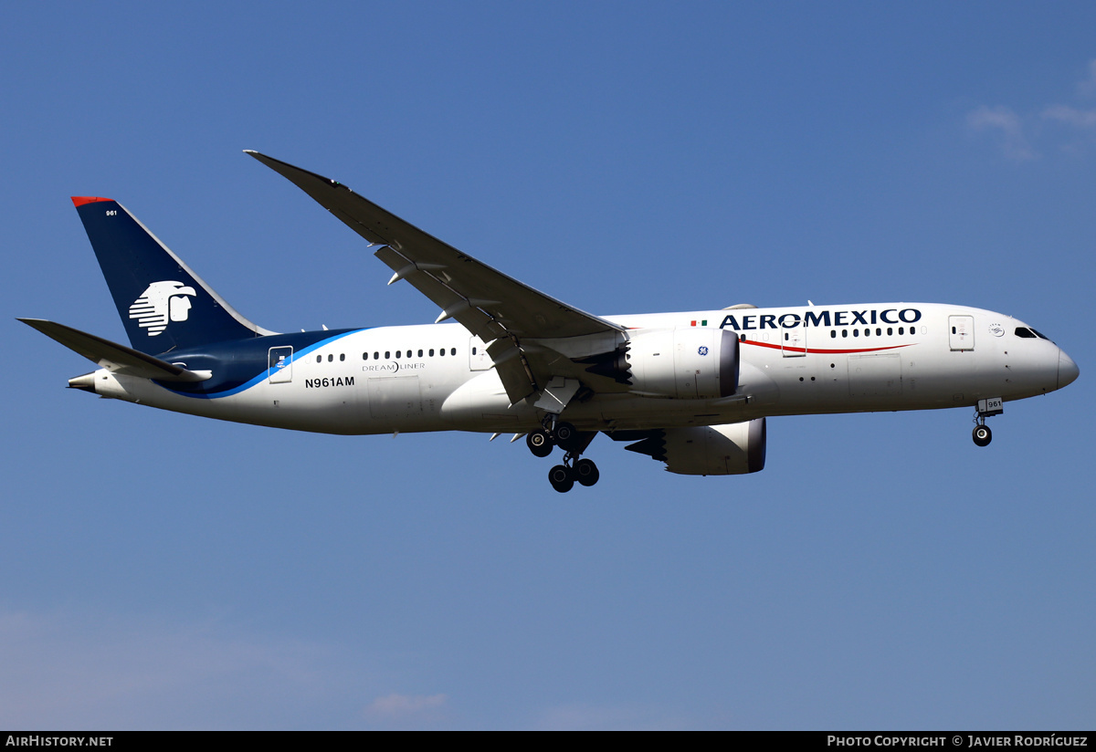 Aircraft Photo of N961AM | Boeing 787-8 Dreamliner | AeroMéxico | AirHistory.net #485731