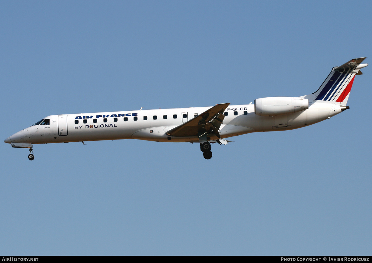 Aircraft Photo of F-GRGD | Embraer ERJ-145EU (EMB-145EU) | Air France | AirHistory.net #485734