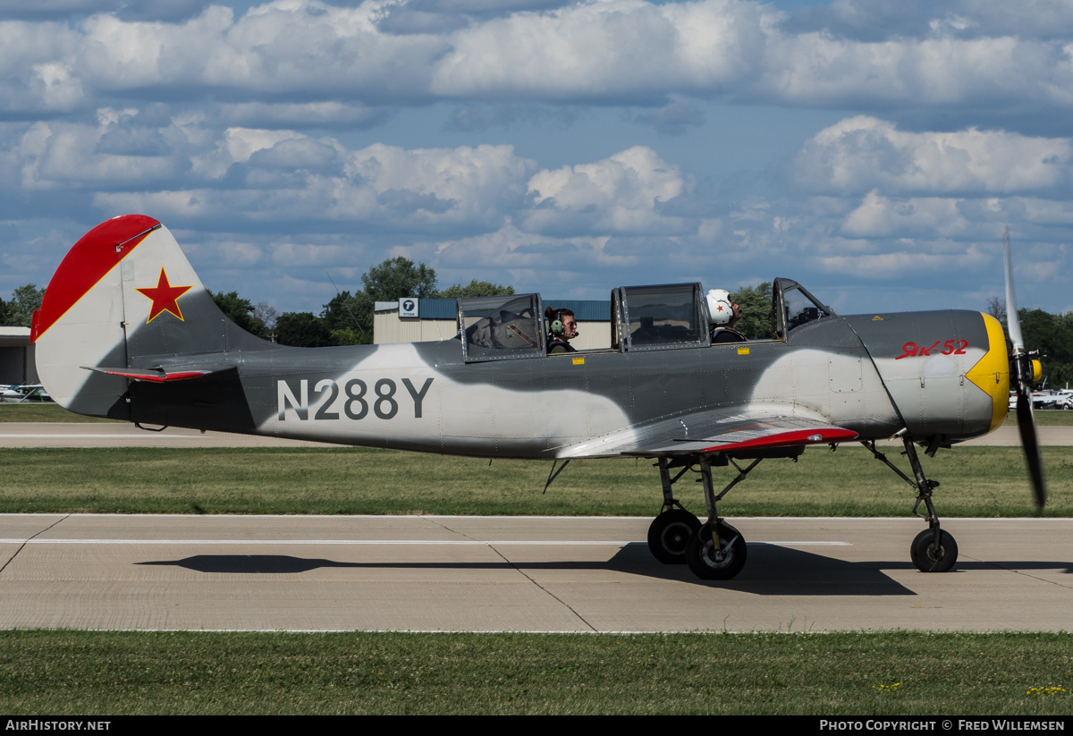 Aircraft Photo of N288Y | Yakovlev Yak-52 | Russia - Air Force | AirHistory.net #485860