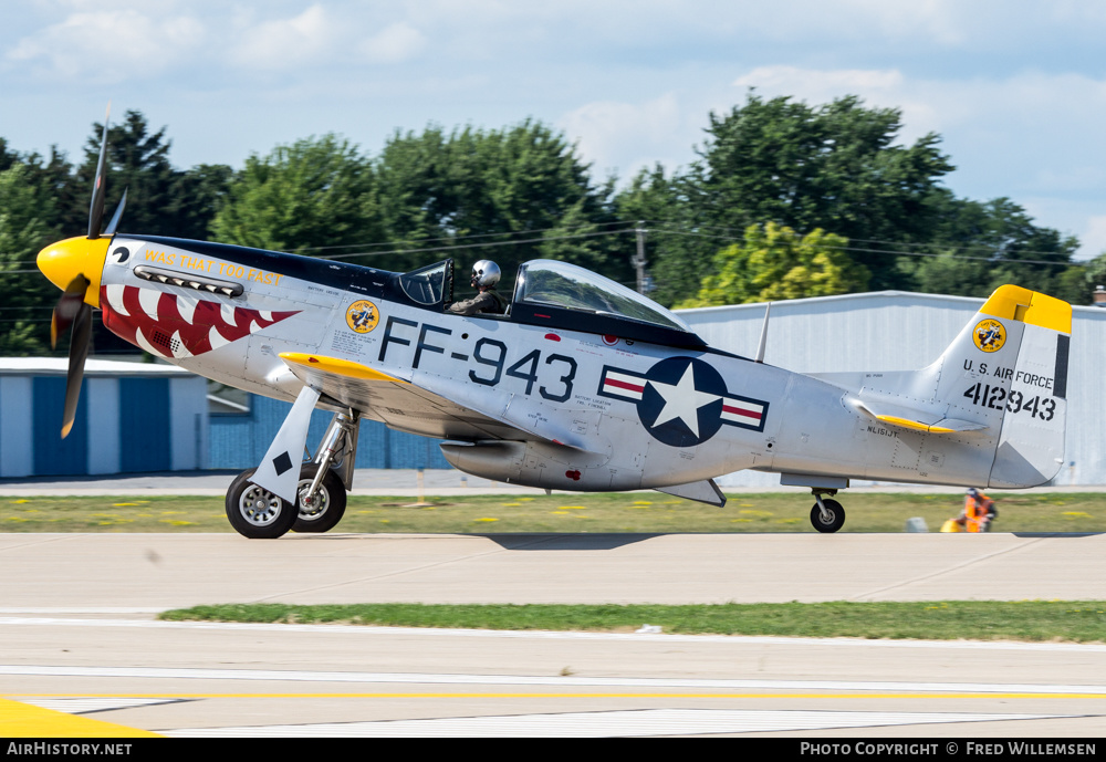 Aircraft Photo of N151JT / NL151JT / 412943 | North American P-51D Mustang | USA - Air Force | AirHistory.net #485909