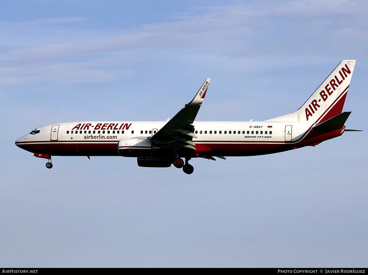 Aircraft Photo of D-ABAT | Boeing 737-86J | Air Berlin | AirHistory.net #485996