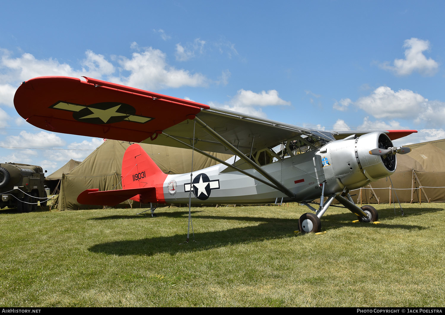 Aircraft Photo of N1377B / 119031 | Stinson L-1F Vigilant | USA - Air Force | AirHistory.net #486043