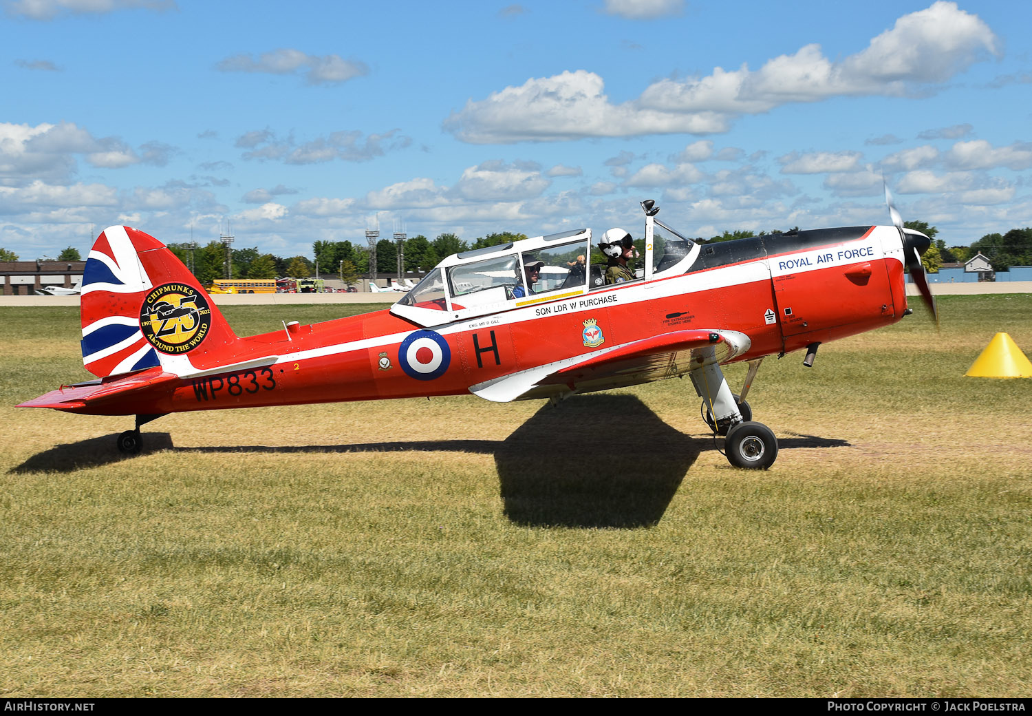 Aircraft Photo of N833WP / WP833 | De Havilland DHC-1 Chipmunk 22 | UK - Air Force | AirHistory.net #486062