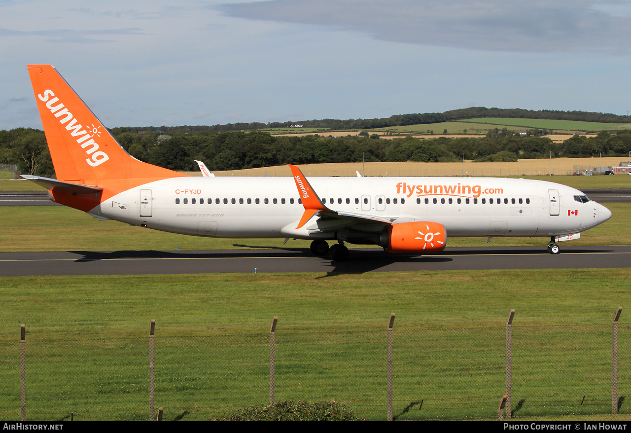 Aircraft Photo of C-FYJD | Boeing 737-8Q8 | Sunwing Airlines | AirHistory.net #486107