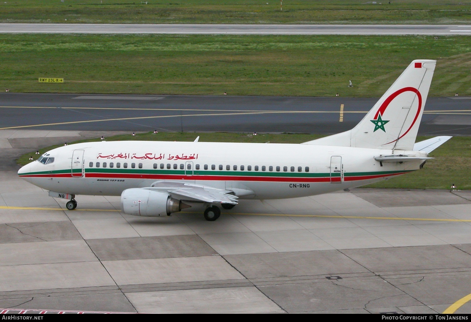 Aircraft Photo of CN-RNG | Boeing 737-5B6 | Royal Air Maroc - RAM | AirHistory.net #486194
