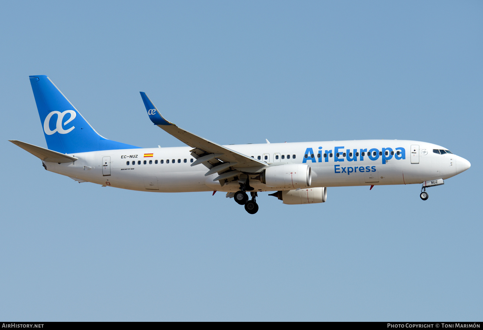 Aircraft Photo of EC-NUZ | Boeing 737-8GP | Air Europa Express | AirHistory.net #486246