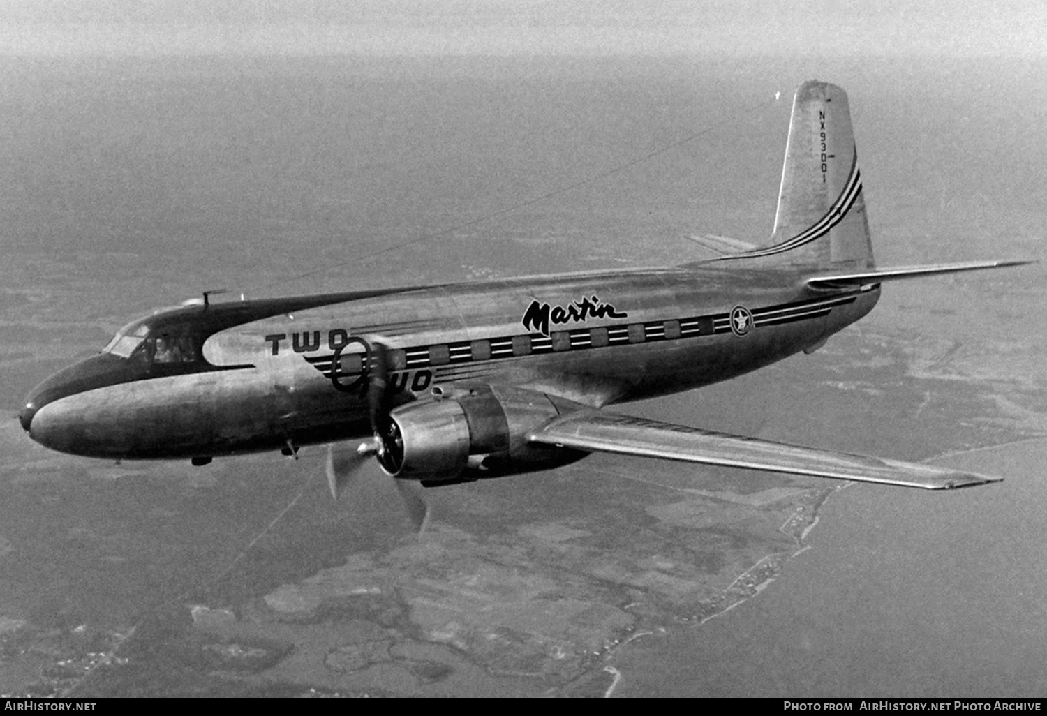 Aircraft Photo of NX93001 | Martin 202 | Glenn L. Martin Company | AirHistory.net #486283