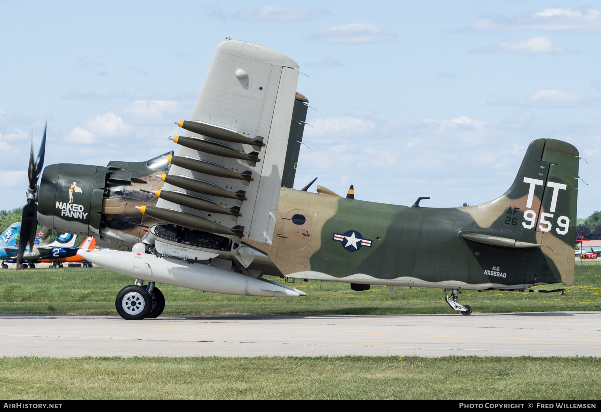 Aircraft Photo of N959AD / AF26959 | Douglas A-1D Skyraider | USA - Air Force | AirHistory.net #486440