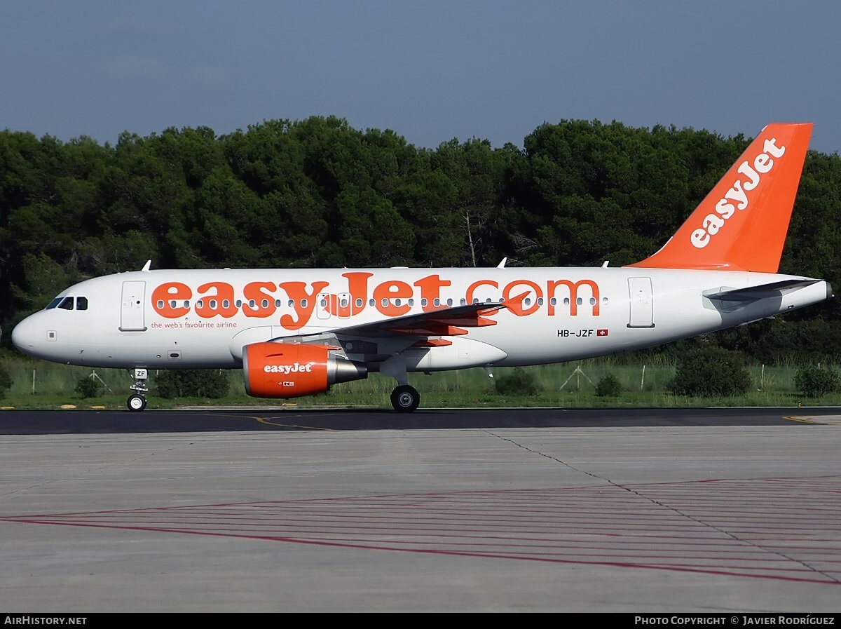 Aircraft Photo of HB-JZF | Airbus A319-111 | EasyJet | AirHistory.net #486598