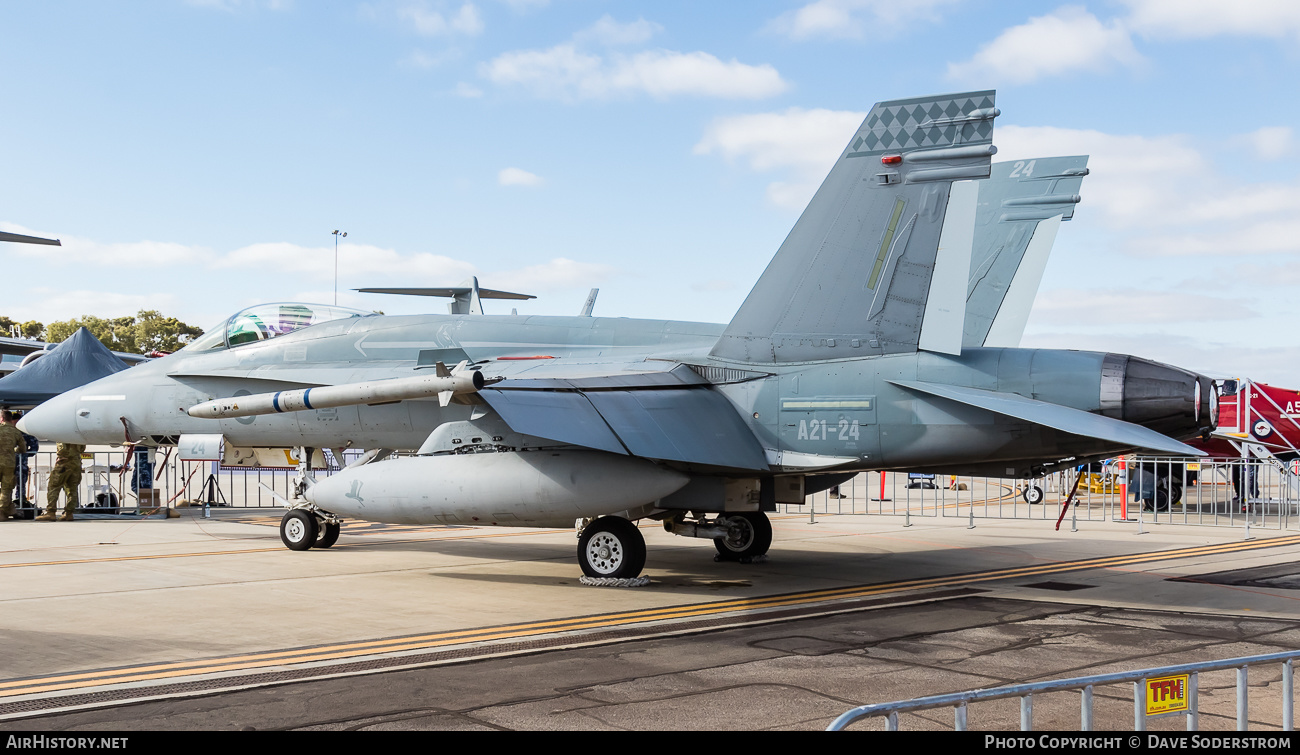 Aircraft Photo of A21-24 | McDonnell Douglas F/A-18A Hornet | Australia - Air Force | AirHistory.net #486679