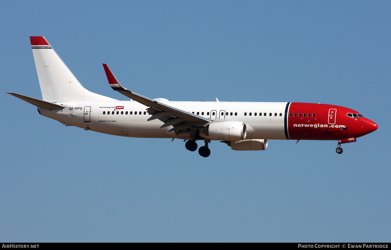 Aircraft Photo of SE-RPS | Boeing 737-8JP | Norwegian | AirHistory.net #486850