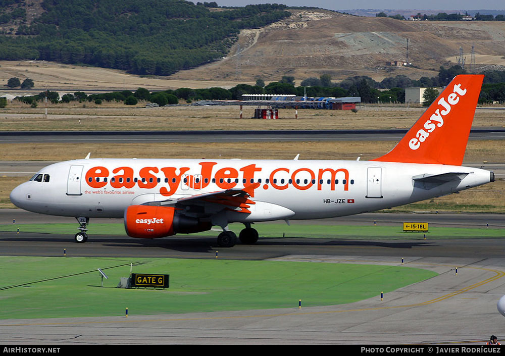 Aircraft Photo of HB-JZE | Airbus A319-111 | EasyJet | AirHistory.net #486910