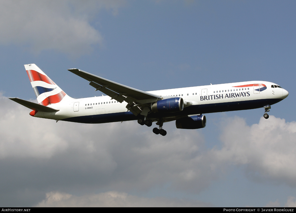 Aircraft Photo of G-BNWZ | Boeing 767-336/ER | British Airways | AirHistory.net #486933