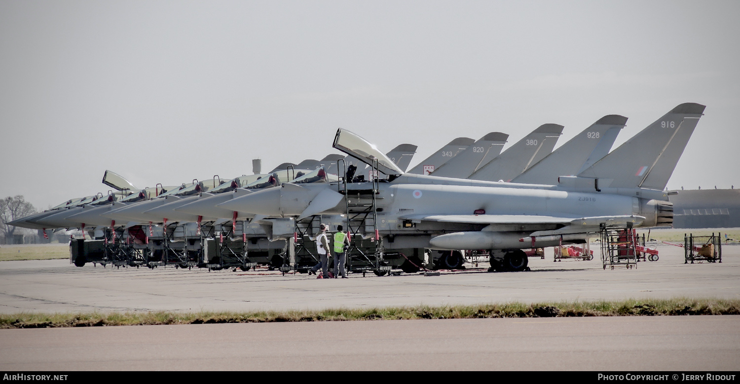 Aircraft Photo of ZJ916 | Eurofighter EF-2000 Typhoon FGR4 | UK - Air Force | AirHistory.net #486994