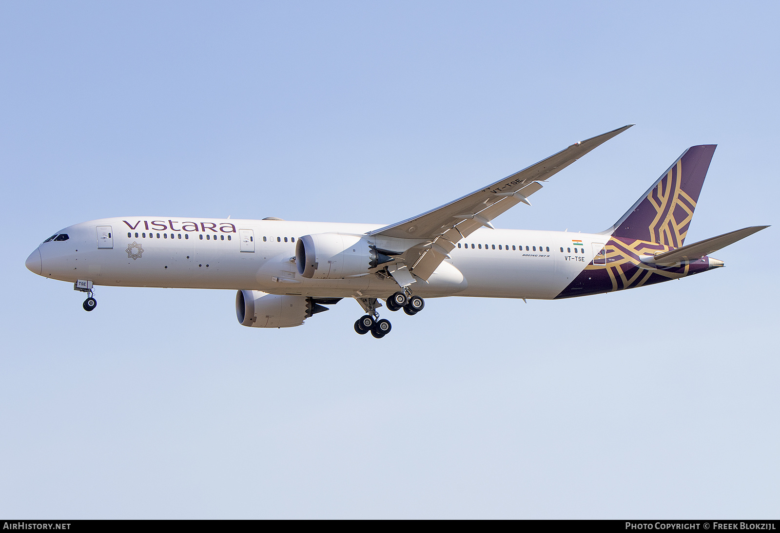 Aircraft Photo of VT-TSE | Boeing 787-9 Dreamliner | Vistara | AirHistory.net #487039