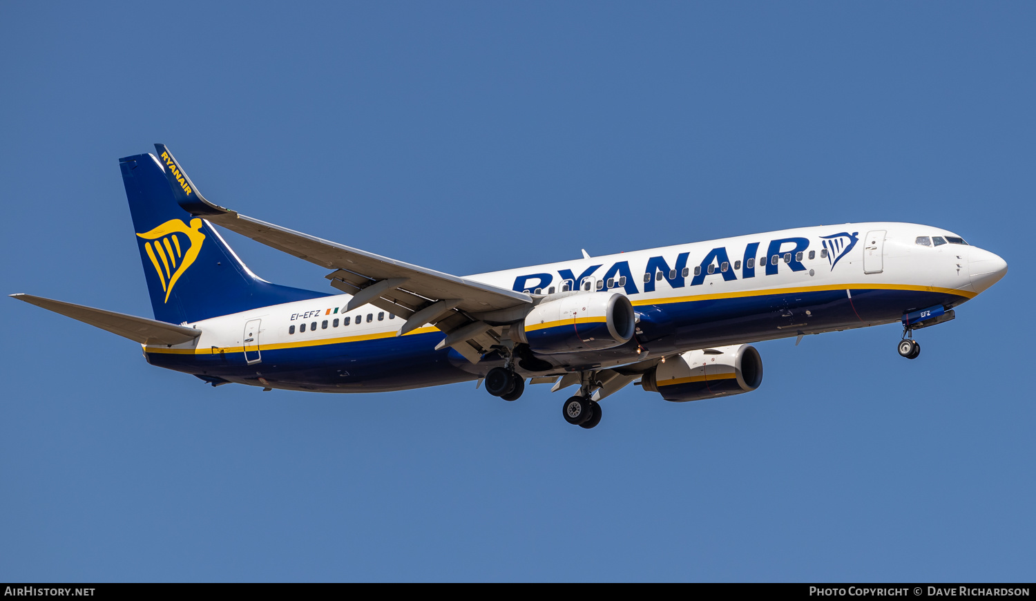 Aircraft Photo of EI-EFZ | Boeing 737-8AS | Ryanair | AirHistory.net #487176