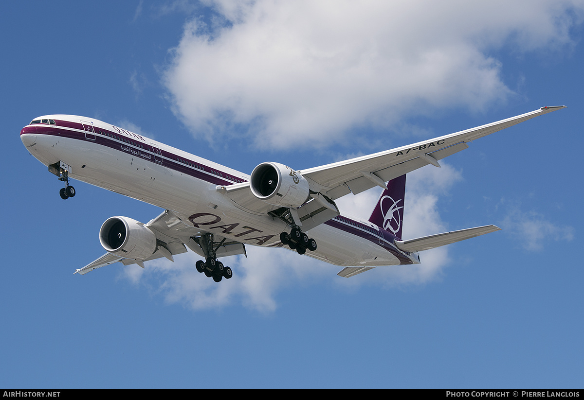 Aircraft Photo of A7-BAC | Boeing 777-3DZ/ER | Qatar Airways | AirHistory.net #487194