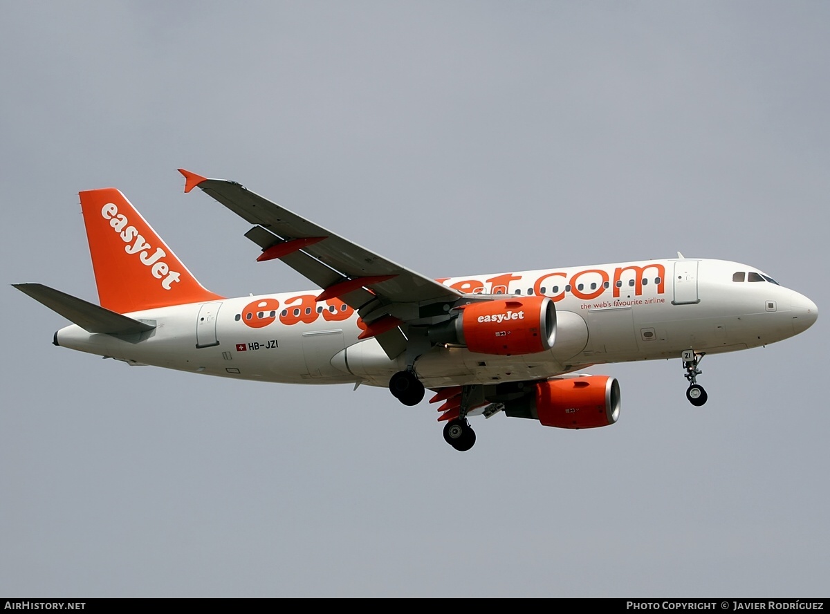 Aircraft Photo of HB-JZI | Airbus A319-111 | EasyJet | AirHistory.net #487296