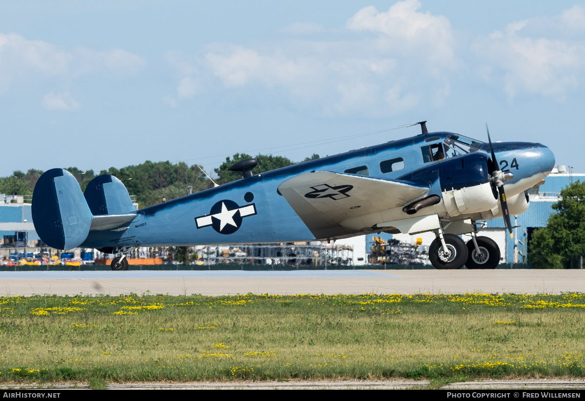 Aircraft Photo of N4207 | Beech RC-45J Expeditor | USA - Navy | AirHistory.net #487313