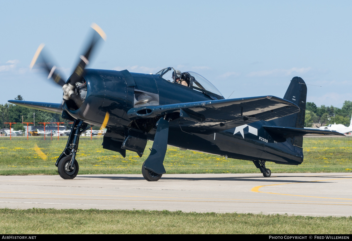 Aircraft Photo of N2209 / 122095 | Grumman F8F-1B Bearcat | USA - Navy | AirHistory.net #487319