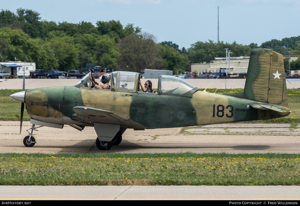 Aircraft Photo of N34BV / 183 | Beech T-34A Mentor | Chile - Air Force | AirHistory.net #487340