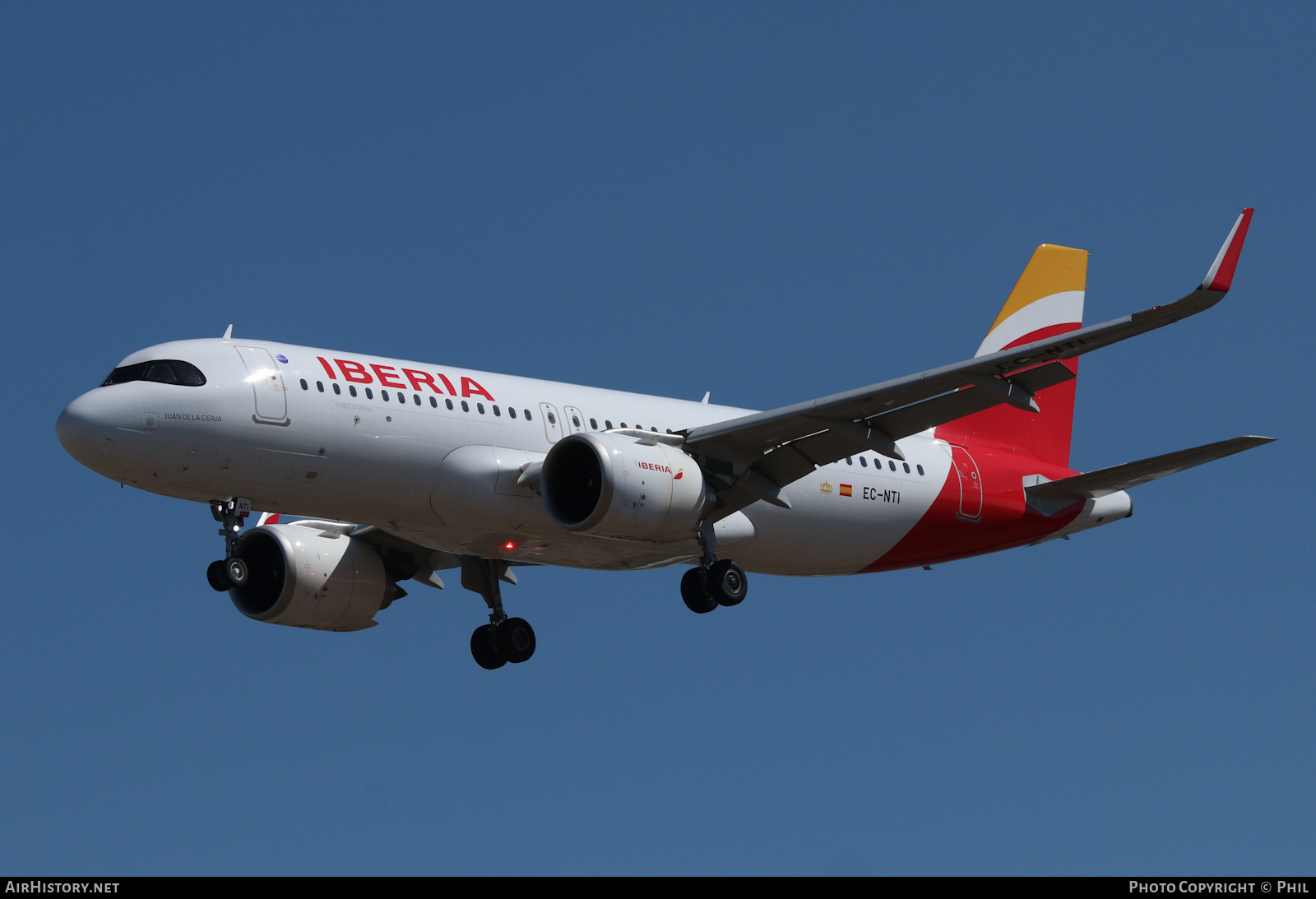 Aircraft Photo of EC-NTI | Airbus A320-251N | Iberia | AirHistory.net #487341