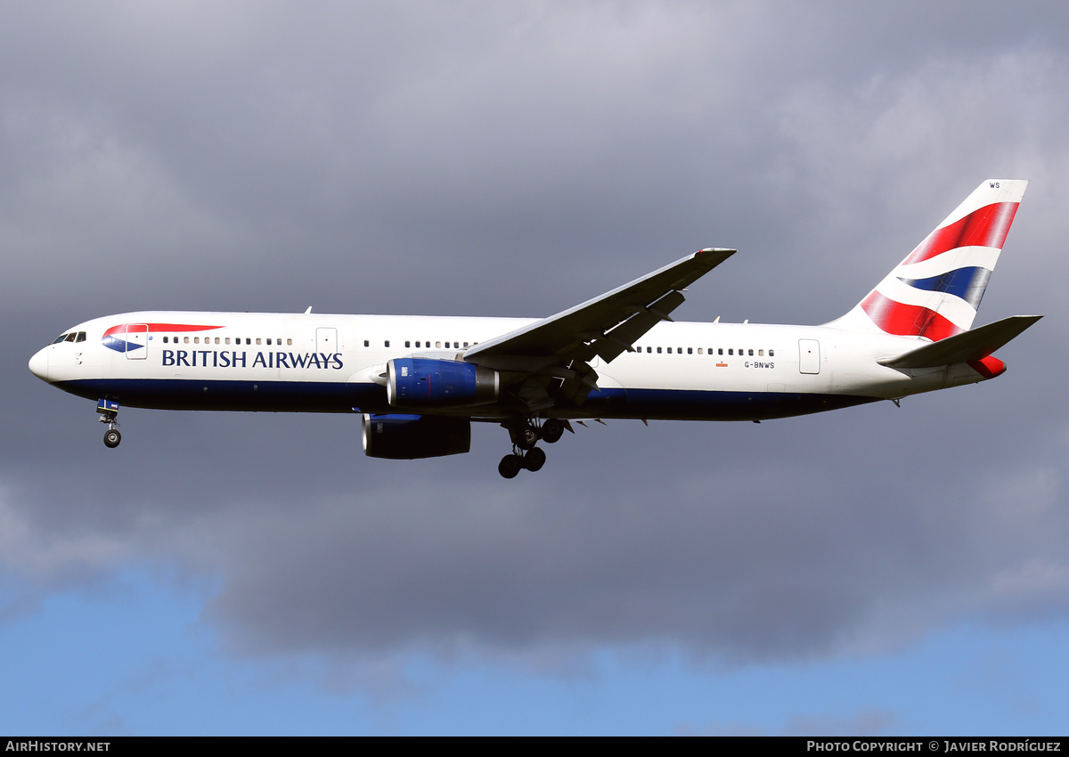Aircraft Photo of G-BNWS | Boeing 767-336/ER | British Airways | AirHistory.net #487551