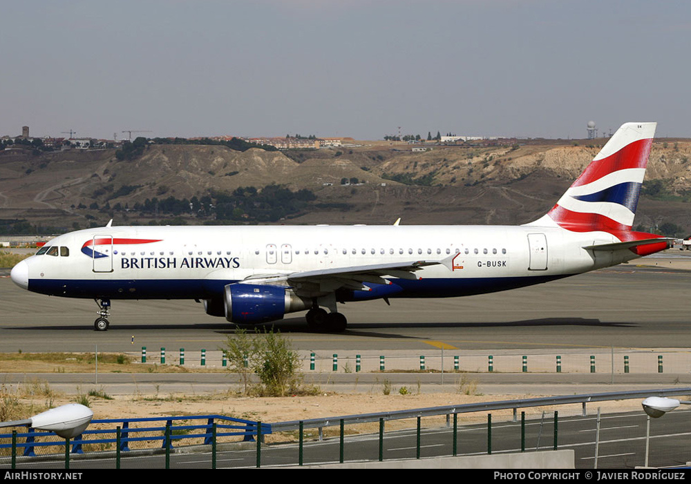 Aircraft Photo of G-BUSK | Airbus A320-211 | British Airways | AirHistory.net #487566