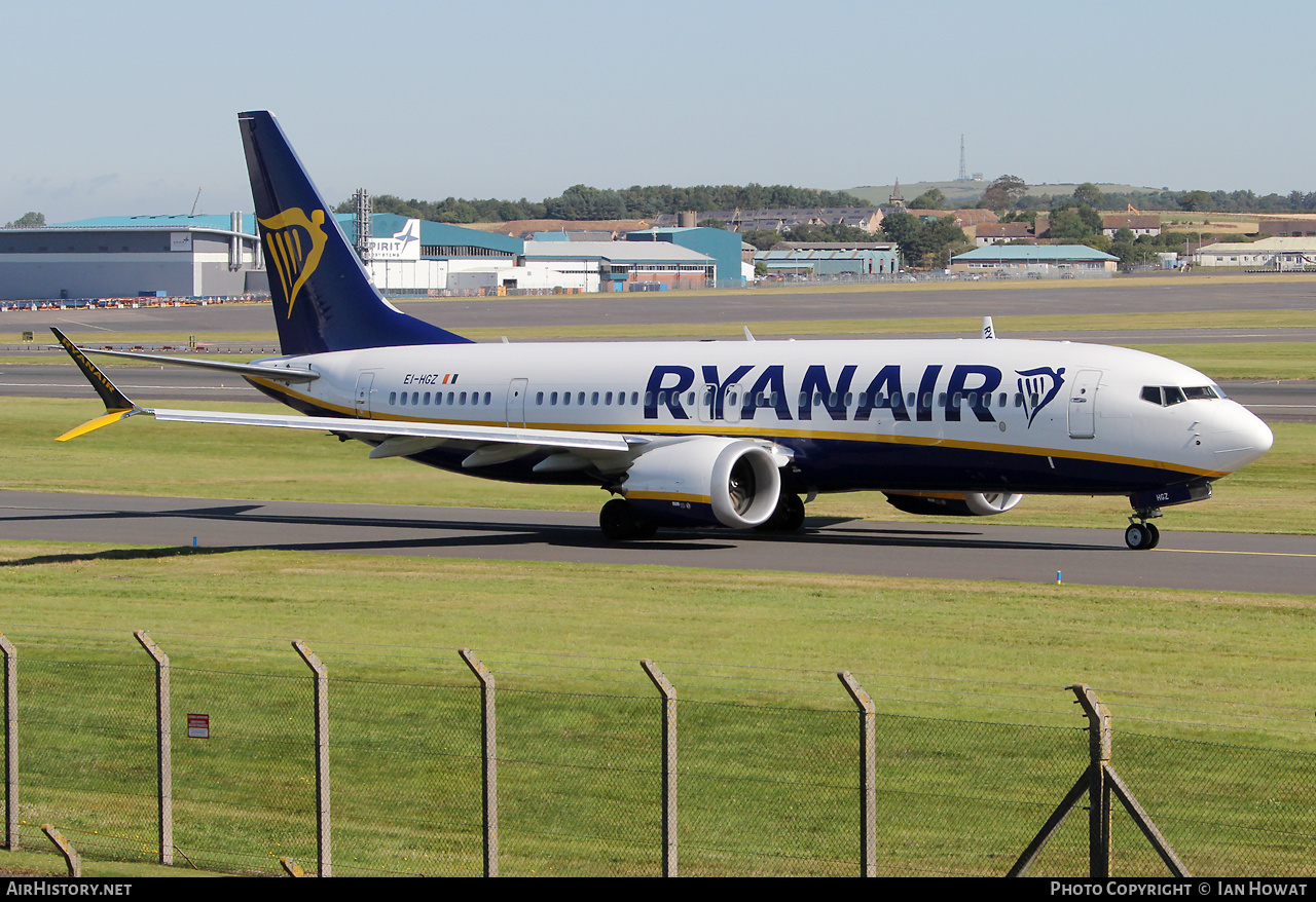 Aircraft Photo of EI-HGZ | Boeing 737-8200 Max 200 | Ryanair | AirHistory.net #487681