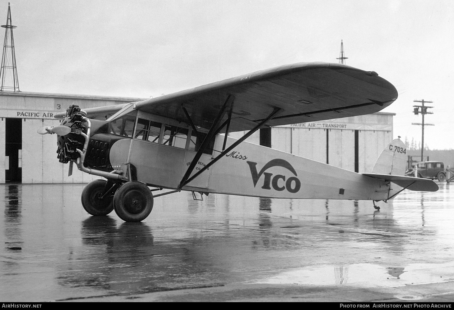 Aircraft Photo of NC7034 | Fairchild FC-2W2 | Utah Oil Refining Co | AirHistory.net #487803