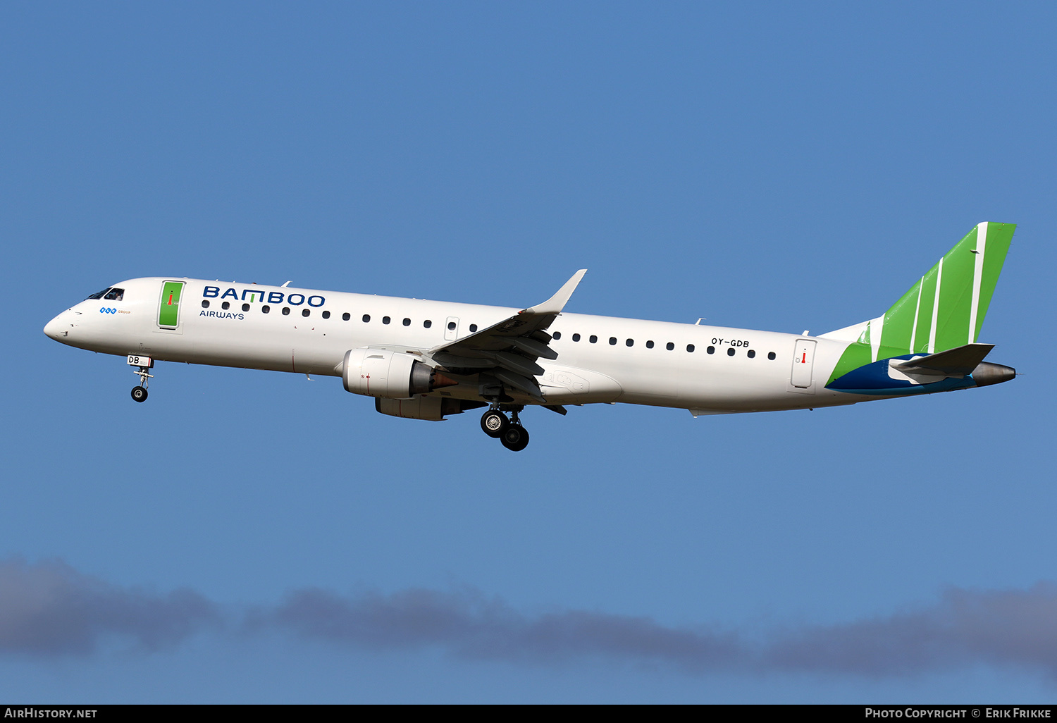 Aircraft Photo of OY-GDB | Embraer 195LR (ERJ-190-200LR) | Bamboo Airways | AirHistory.net #487850