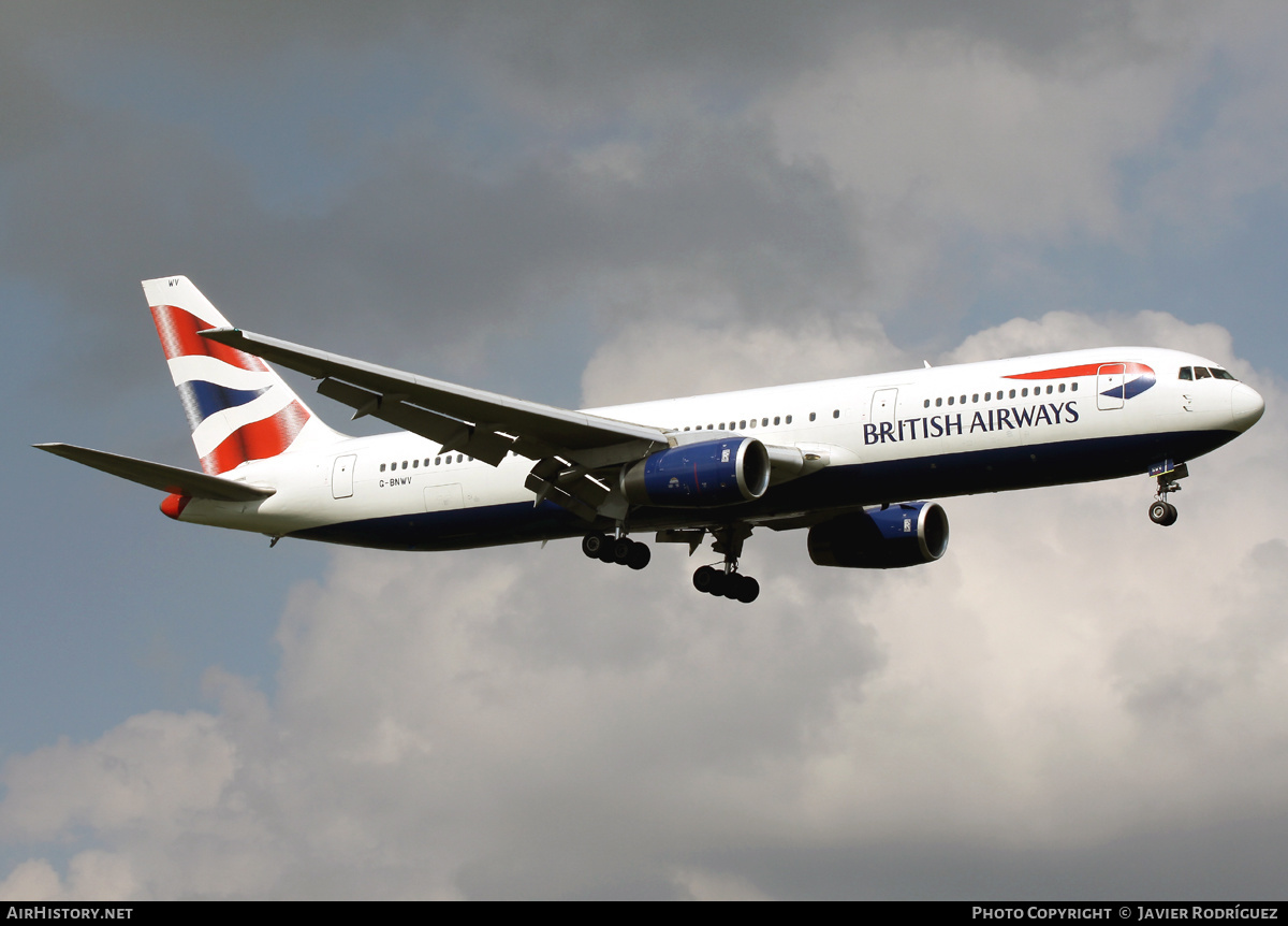 Aircraft Photo of G-BNWV | Boeing 767-336/ER | British Airways | AirHistory.net #487880