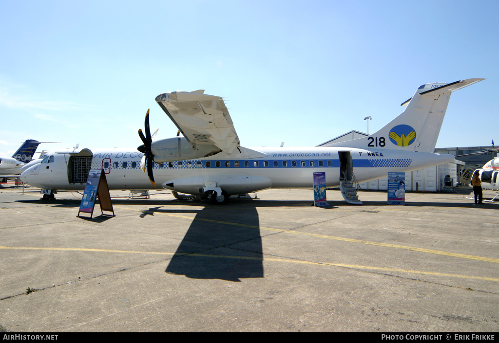 Aircraft Photo of F-WWEA | ATR ATR-72-500 (ATR-72-212A) | Air Deccan | AirHistory.net #488139