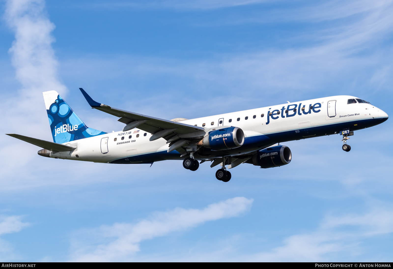 Aircraft Photo of N267JB | Embraer 190AR (ERJ-190-100IGW) | JetBlue Airways | AirHistory.net #488203