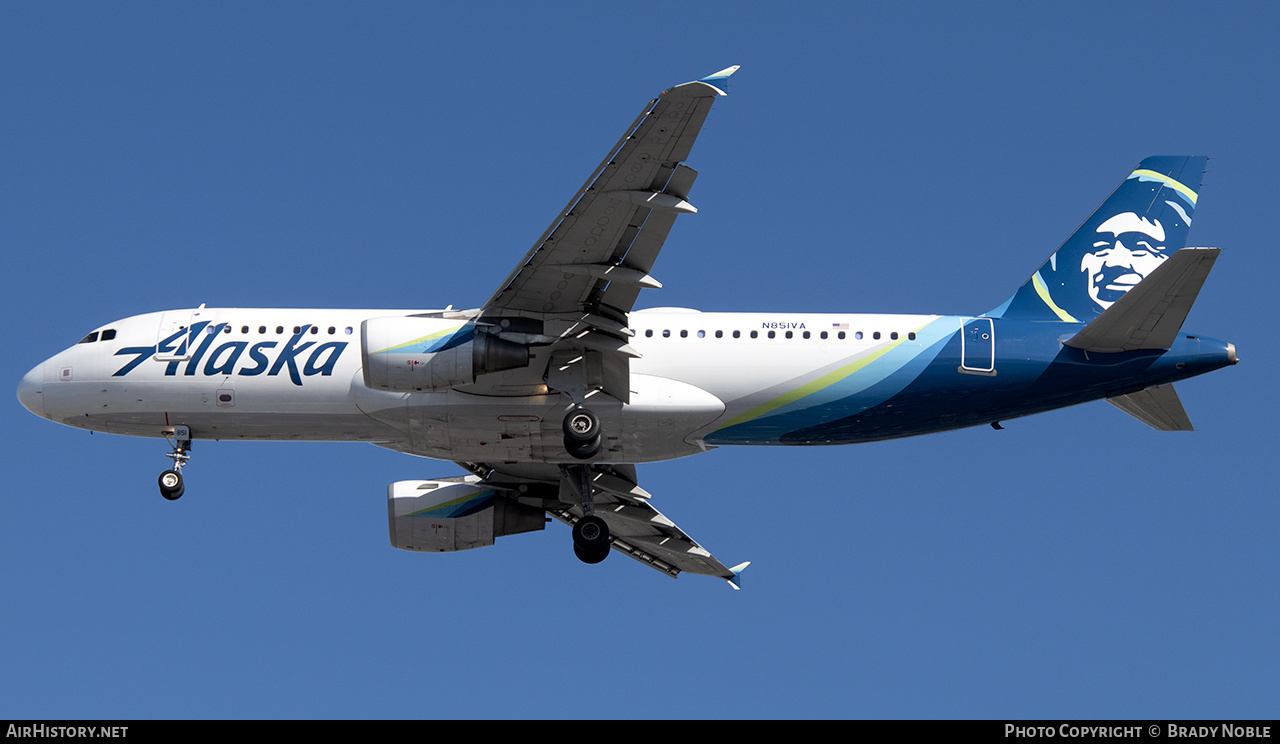 Aircraft Photo of N851VA | Airbus A320-214 | Alaska Airlines | AirHistory.net #488279