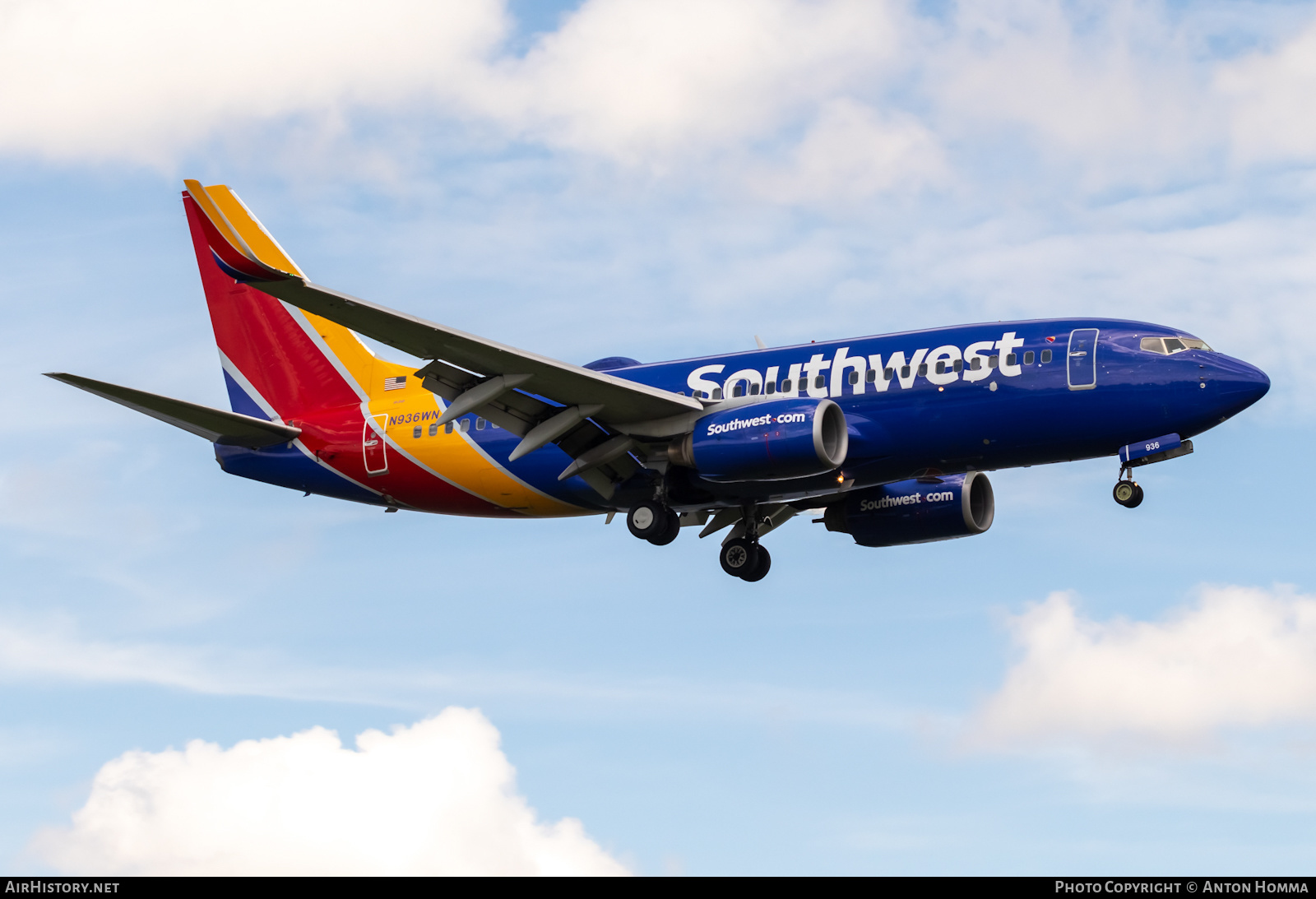 Aircraft Photo of N936WN | Boeing 737-7H4 | Southwest Airlines | AirHistory.net #488314