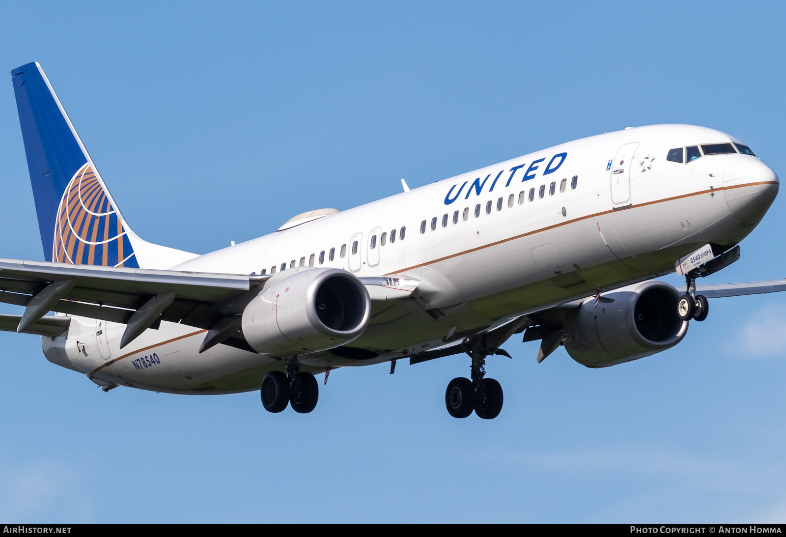 Aircraft Photo of N78540 | Boeing 737-800 | United Airlines | AirHistory.net #488357