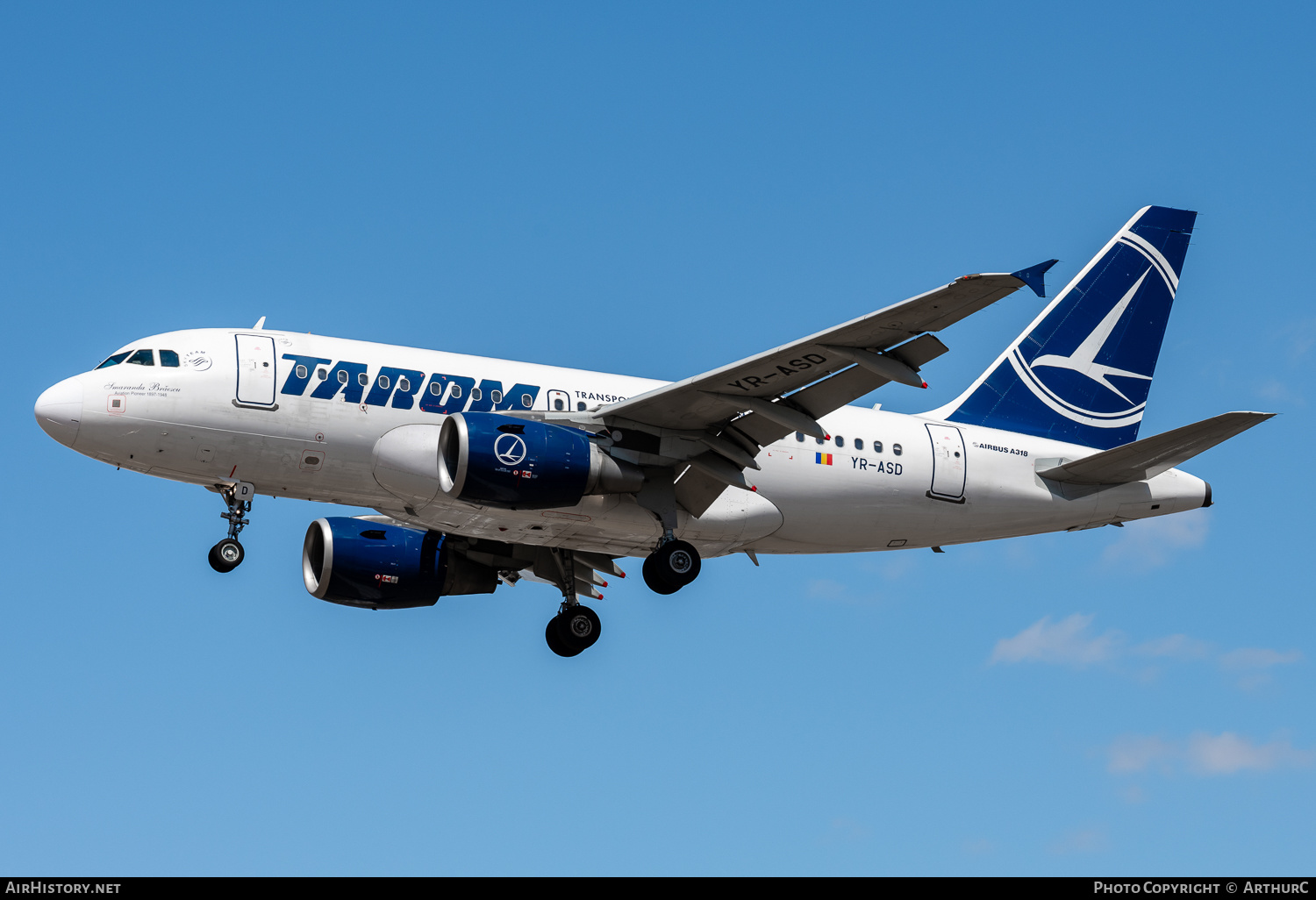 Aircraft Photo of YR-ASD | Airbus A318-111 | TAROM - Transporturile Aeriene Române | AirHistory.net #488432