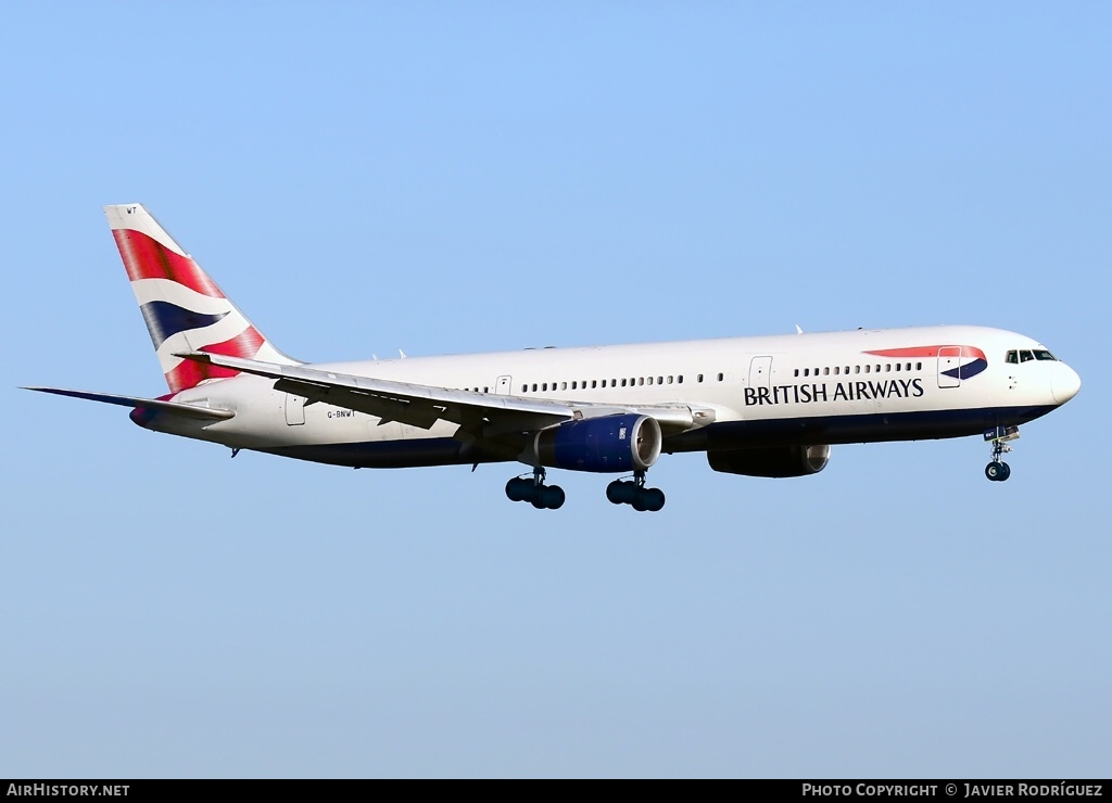 Aircraft Photo of G-BNWT | Boeing 767-336/ER | British Airways | AirHistory.net #488441