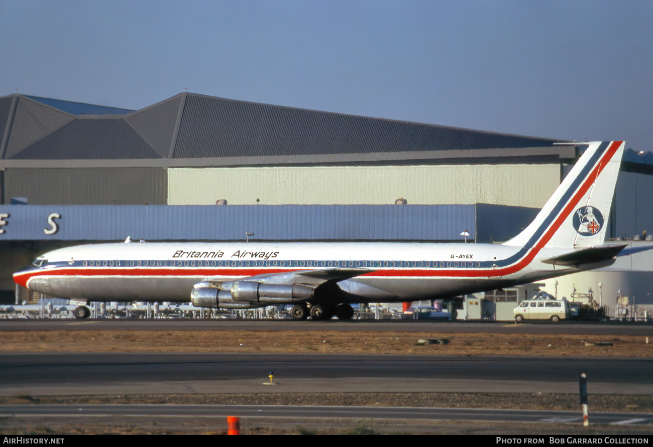 Aircraft Photo of G-AYEX | Boeing 707-355C | Britannia Airways | AirHistory.net #488452