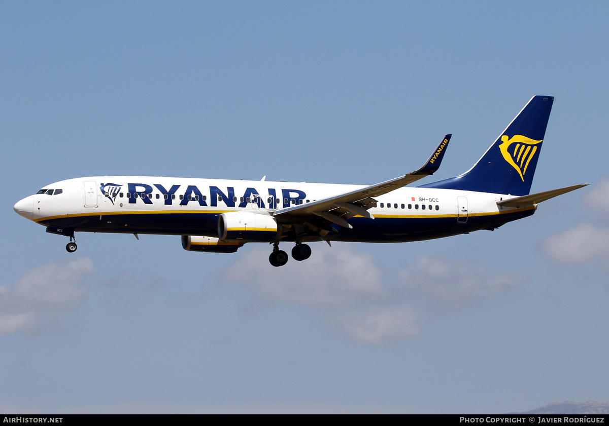 Aircraft Photo of 9H-QCC | Boeing 737-8AS | Ryanair | AirHistory.net #488514